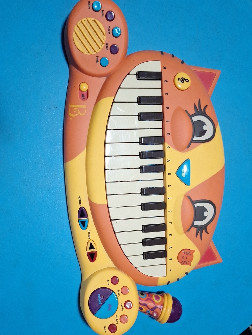 B. Target Orange and Yellow Cat Keyboard Toy with Microphone